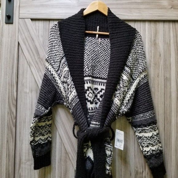 Free People Cozy Cabin Bohemian Cardigan Sweater - Picture 9 of 16